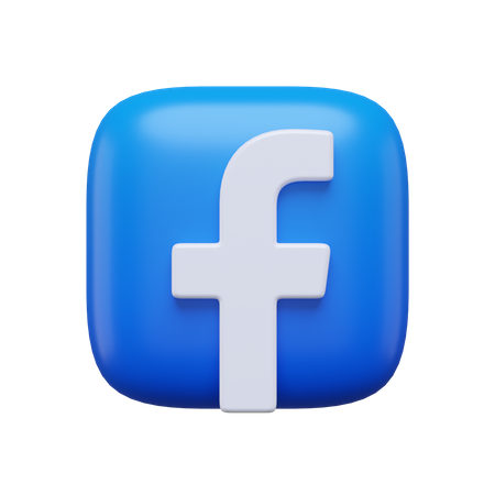 A 3D blue square icon with rounded edges features a white lowercase letter f in the center, representing the Facebook logo. The background is light gray, making it perfect for showcasing 2023 rankings or sharing your Rider Position updates online.