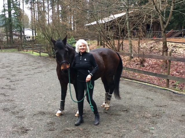 Strides member Colleen with her horse Prestley.